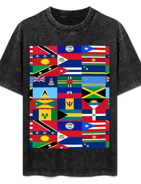 Flags of the Caribbean T-Shirt Heavy Duty Casual Work Tee - Aliexpress - FashionsVida