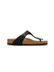 Sandalias Gizeh Foil Leo Print Medium/Narrow para mujer negro 37