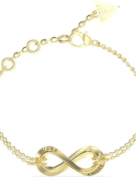 Pulsera de cadena amore de acero dorada - Guess - FashionsVida