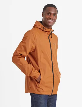 Craven Mens Waterproof Packaway Jacket Dark Orange - Size Small - TOG24 - FashionsVida