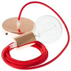 Cables Suspension Luminaire Rc35 2 M Fire Red / Copper One Size
