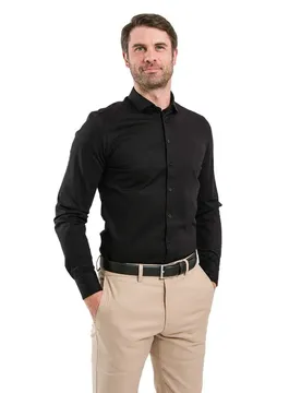 Camicia A Maniche Lunghe Essentials Jett Black XL