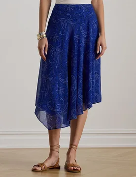 Falda de corte midi asimétrica - Lauren Ralph Lauren - FashionsVida