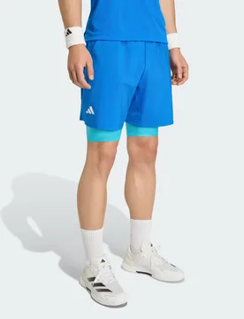 Short da tennis Club Climacool 2-in-1 L Glow Blue - Adidas - FashionsVida