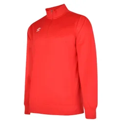 Mens Club Essential Half Zip Sweatshirt (Vermillion) - Red - Size Medium