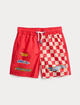 Hot Wheels™ Swim Shorts (2-8 Yrs) Red male - M&S - FashionsVida