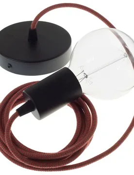Cables Suspension Luminaire Rz28 Zigzag 50 Cm Fire Red / Grey / Black One Size - Creative - FashionsVida