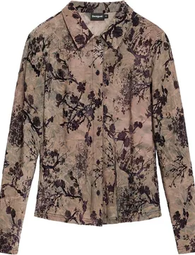 Camiseta estampada manga larga - Desigual - FashionsVida