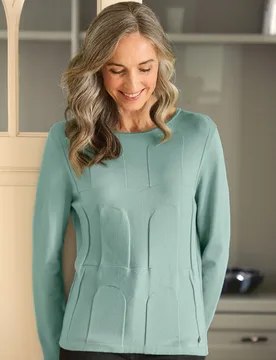Pullover 3D Optik - Salbei - female - Size: 46 - Avena - FashionsVida