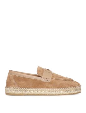 Espadrillas In Pelle Scamosciata Con Logo