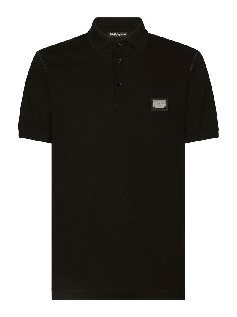 Polo in cotone con logo