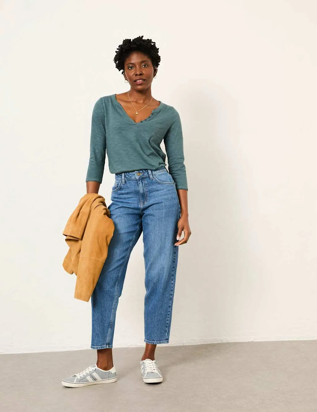 Mid Rise Cigarette Ankle Grazer Jeans Denim female - Fatface - FashionsVida