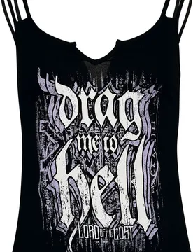 Top - Drag Me To Hell - S bis 4XL - für Damen - Größe XXL - schwarz - EMP exklusives Merchandise! - Frauen - female - Lord Of The Lost - FashionsVida