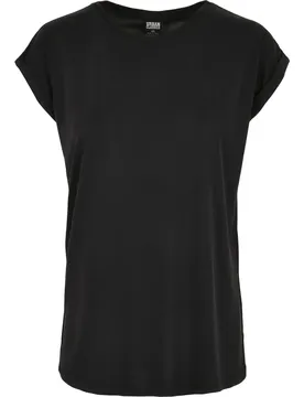 T-shirt à Manches Courtes Modal Extended Shoulder Big Black S