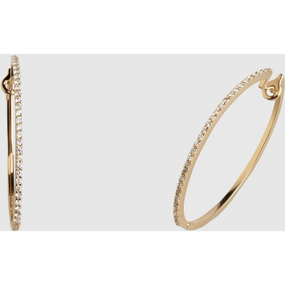 Pendientes de aro Black & White de oro y diamantes - El Corte Inglés - FashionsVida