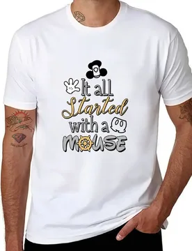 It All Started With a Mouse Sticker T-Shirt t shirts designer man t shirts for men T-Shirt - Aliexpress - FashionsVida