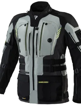 Giubbotto Moto Adventure PATROL Grigio Nero Giallo taglia 7X - Rebelhorn - FashionsVida