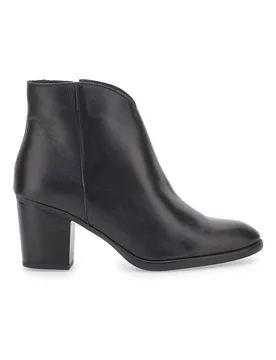 Stivaletti Tronchetti neri in pelle con tacco medio 4566400 38 - PITTARELLO GLAM - FashionsVida