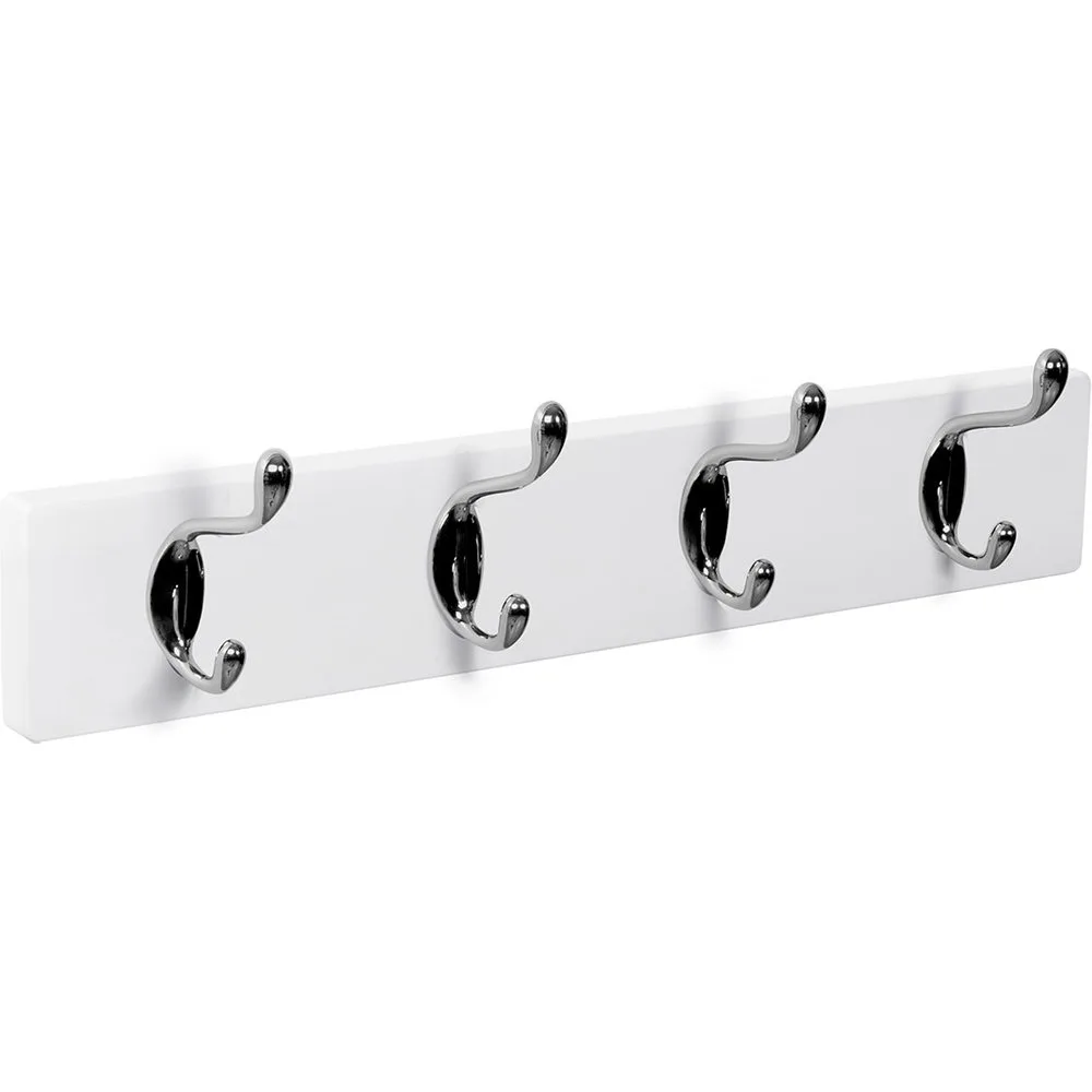 Percha Madera y Zamak 4 Colgadores 9101BLCR - Nesu - FashionsVida