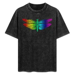 Dragonfly - Rainbow T-Shirt Basic Short Sleeve T-Shirt for Men