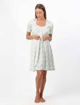 Camisón premamá de manga francesa de punto de algodón - Disney - FashionsVida