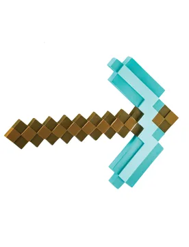 Hacke Minecraft Kostüm-Accessoire braun-türkis - KARNEVAL-MEGASTORE - FashionsVida