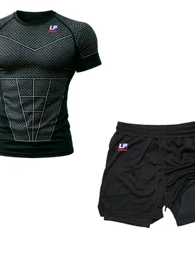LP SUPPORT Men's Breathable Casual Quick-Dry Double-Layer Shorts + Top - Summer Running and Sports Set - Comfortable and Refresh - Aliexpress - FashionsVida