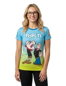 Maglietta A Maniche Corte Popeye & Olive Beige L - OTSO - FashionsVida