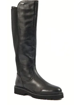 Hannah Leather/textile Womens Black Boots - Size Uk 5 - POD - FashionsVida