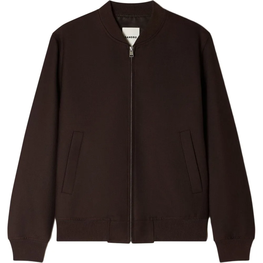 Cazadora de hombre con cremallera y canalé - sandro - FashionsVida