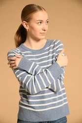 Merino Pullover striped female