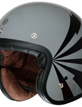 Casco Moto Jet Custom PRIMO FLASH Grigio taglia XL - Origine - FashionsVida