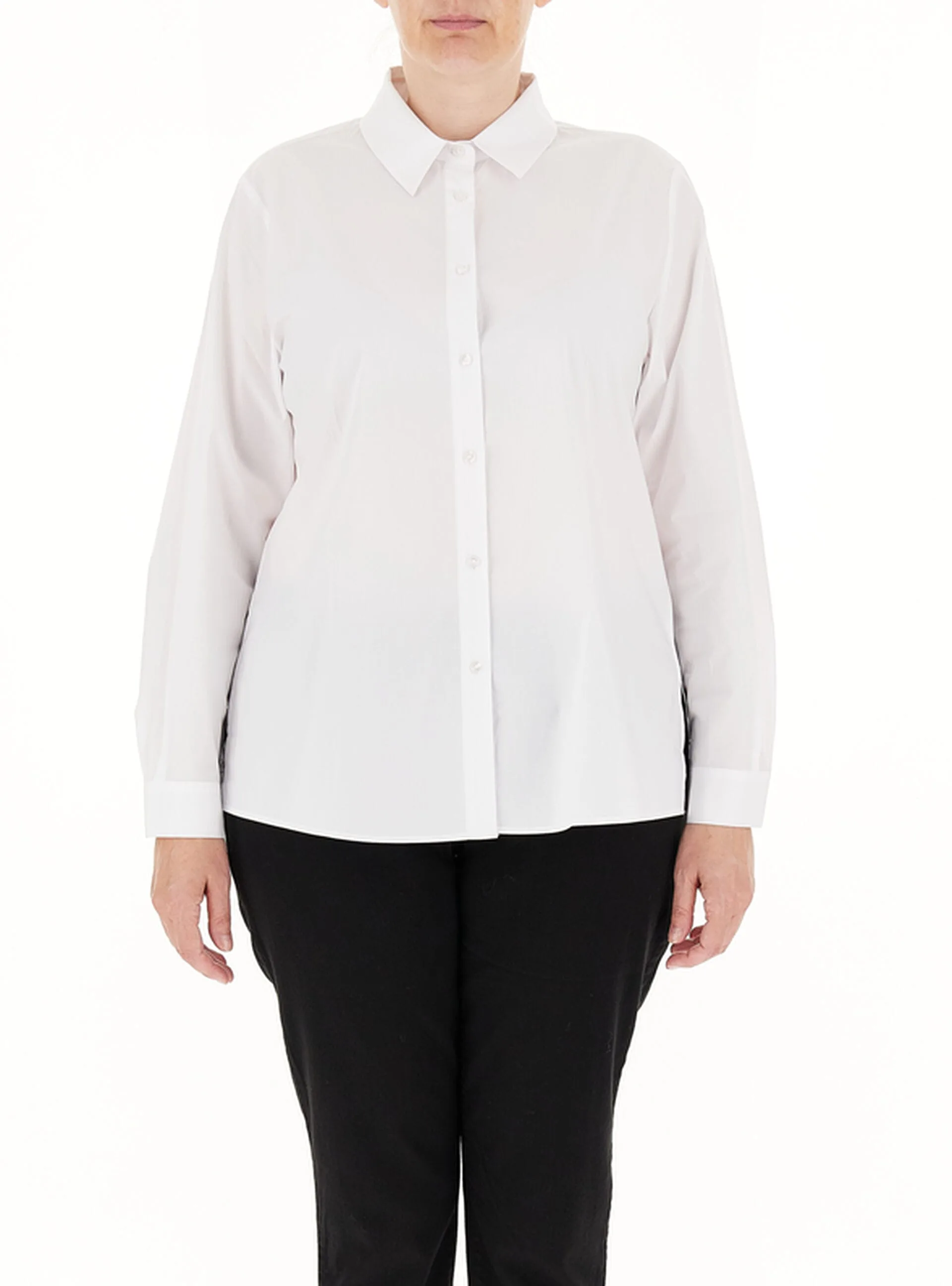 Camicia in cotone BIANCO 25 - PERSONA by MARINA RINALDI - FashionsVida