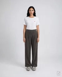 HERRINGBONE INTERLOCK PANTS female