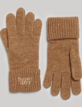 Superdry Damen Gerippte Strickhandschuhe Braun - Größe: One Größe - 24.99 - FashionsVida