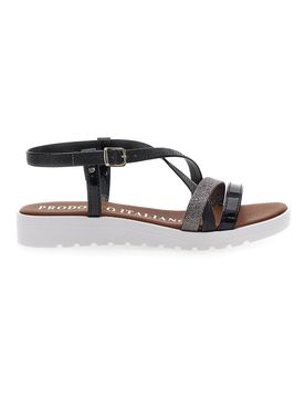 Sandali Neri con Glitter 8864 37