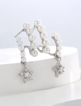New Design Irregular U-shaped Star Pearl Earrings For Woman Korean Crystal Fashion Jewelry Unusual Accessories Party Girls - Aliexpress - FashionsVida