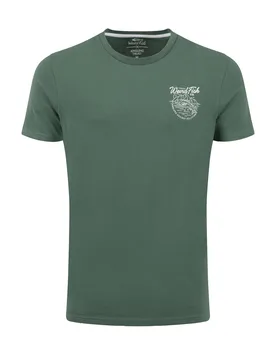 Weird Fish Angling Back Print Angling Trust Graphic T-Shirt Size 3XL - holiday-shop holiday-shop mens-summer-shop men men all-mens men tshirts men tsh - Dusky Green - FashionsVida