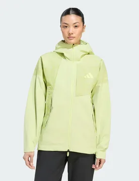 Giacca Terrex Xperior 2.5 Layer Hybrid PRIMEKNIT CLIMAPROOF M Semi Frozen Lemon - Adidas - FashionsVida