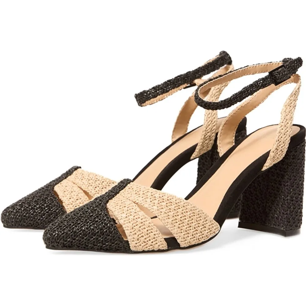 Sfera - Tacón rafia bicolor - Sfera - FashionsVida