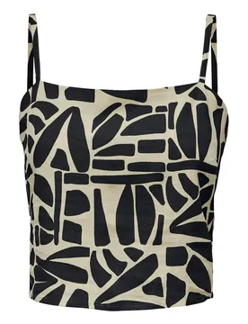 Maglietta Senza Maniche Dahlia Black / Aop Bali Tile S