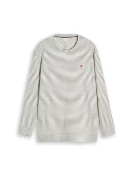 Plus structured stripe longsle male