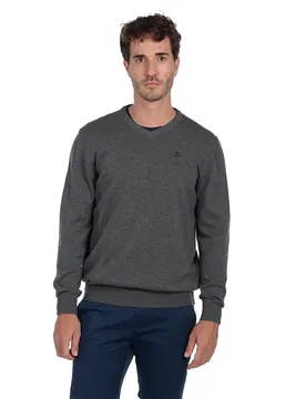 Maglione Con Scollo A V Qi1jpico Dark Grey XL