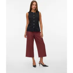 Pantalón culotte de mujer con cinturón