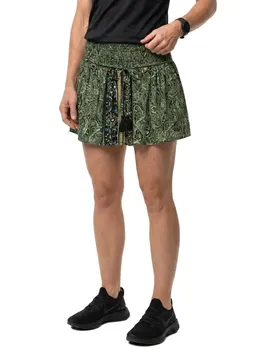 Minigonna St Tropez Paisley Green Leaf Paisley M