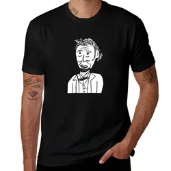 Poorly Drawn Abraham Lincoln T-Shirt Worker Basic Short Sleeve Tee