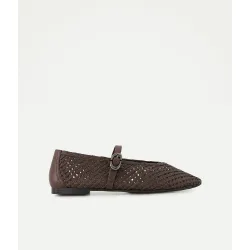 Zapato plano, pulsera rafia