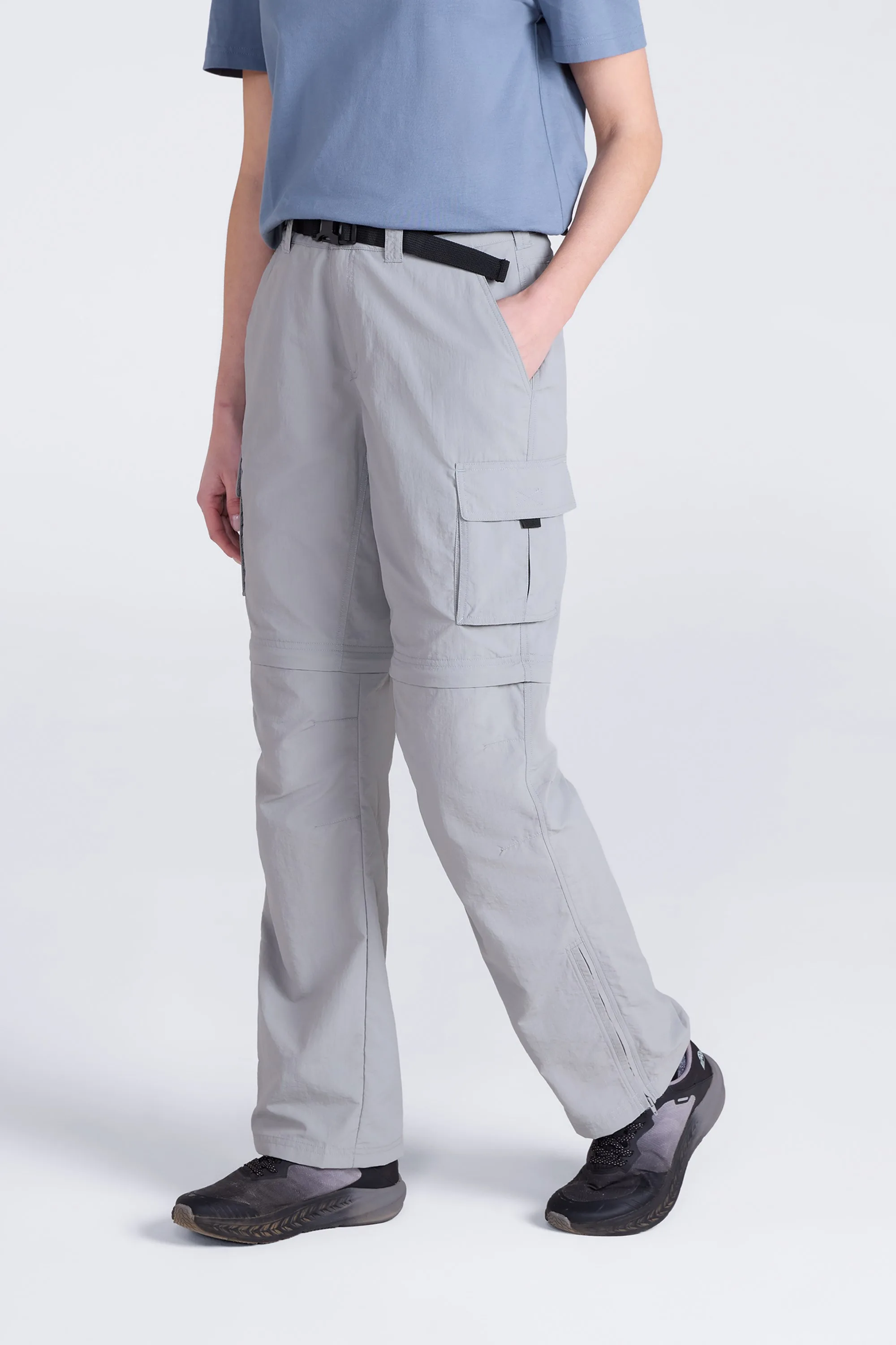 Camp Cargo Womens Zip-Off Pants - Grey - Grey - Size: 16 - EMS - FashionsVida