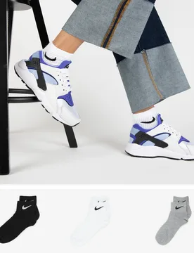 Chaussettes X3 Quarter gris 43/46 unisex - Nike - FashionsVida