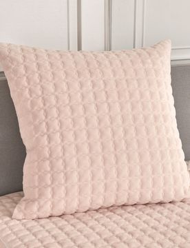 Fleece-Kissenhüllen mit Wabenstruktur creme 80 x 80 cm 2er-Set